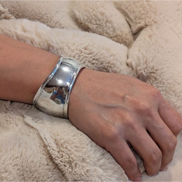 Heavy And Chunky Sterling Silver Cuff Bracelet | Stamped Mexico 925 - Picture 3 of 12